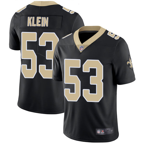 Men New Orleans Saints Limited Black A J Klein Home Jersey NFL Football 53 Vapor Untouchable Jersey